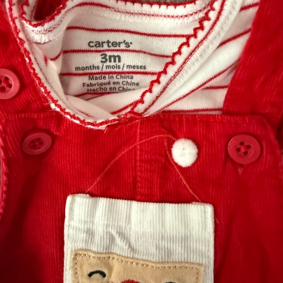 Red Corduroy Santa Dress - Picture 3 of 4